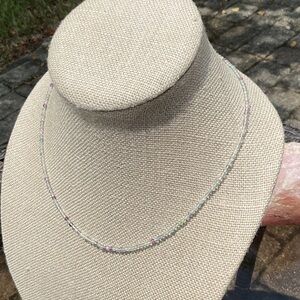 Natural Multicolor Fluorite Beaded Necklace, 20 inches